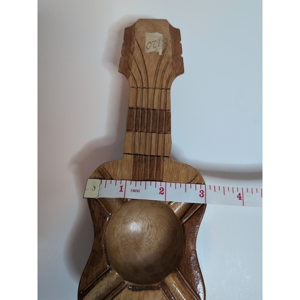 Handmade  Curved Wooden Guitar Ashtray  Made‎ From The Philippines NWT - Picture 3 of 5